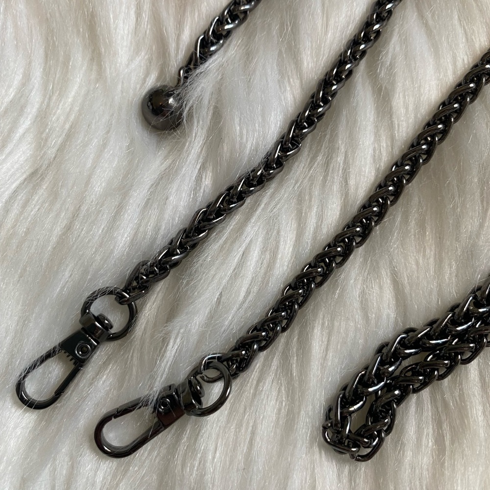 crossbody metal adjustable Chain Replacement strap gunmetal 50”